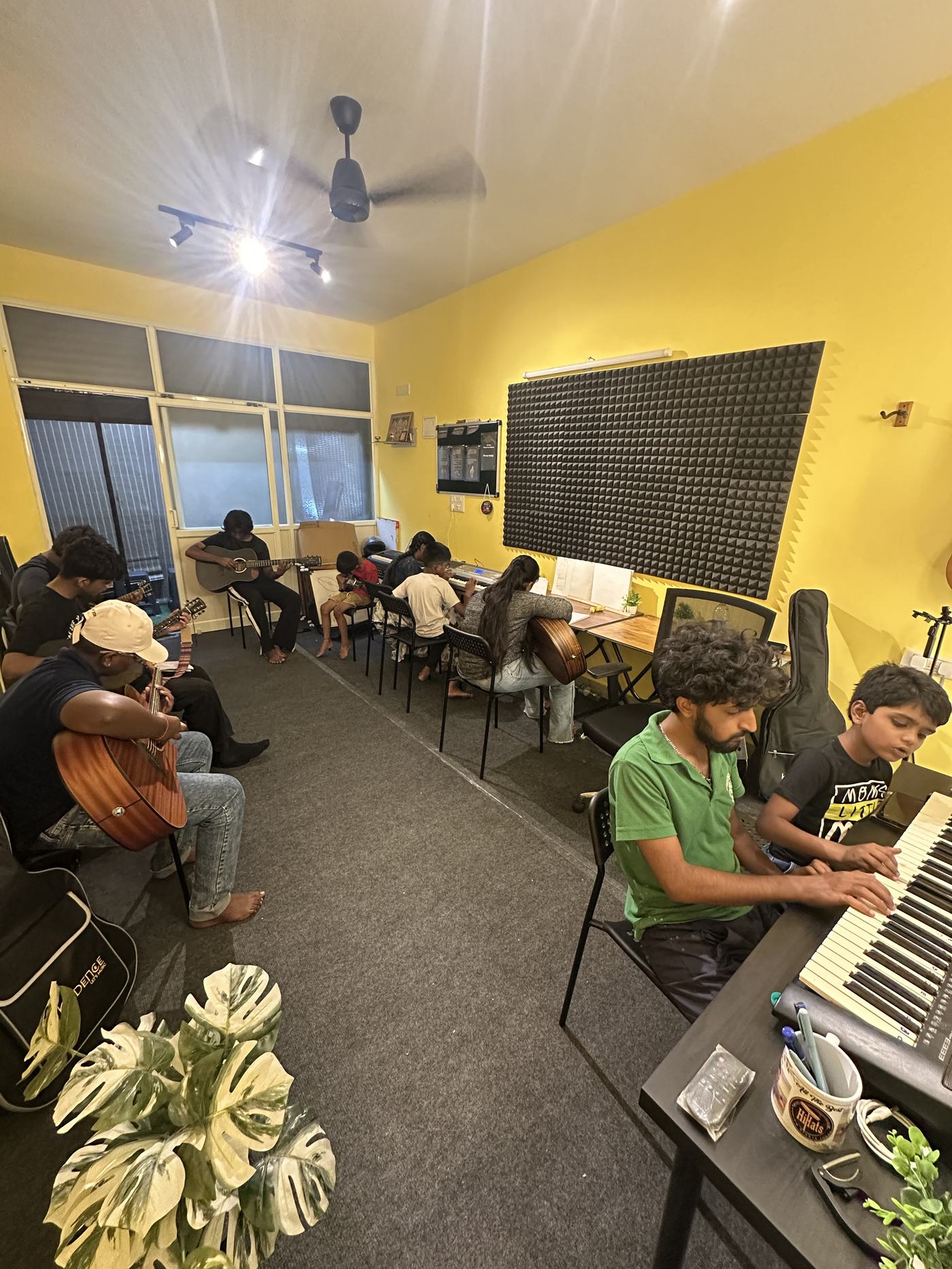 Students practicing at Hi-Hats